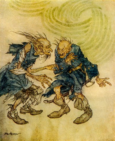 Manuscript Found in a Bottle by Arthur Rackham