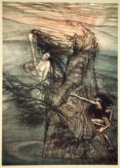 Mock away! Mock! The Nibelung makes for your toy!, 1910 by Arthur Rackham
