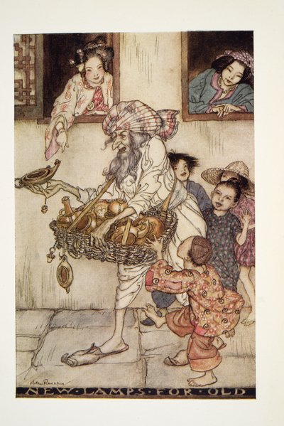 New Lamps for Old, from The Arthur Rackham Fairy Book by Arthur Rackham