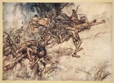 O monstrous! O strange! we are haunted. Pray, masters! fly, masters! Help!, Illustration from 