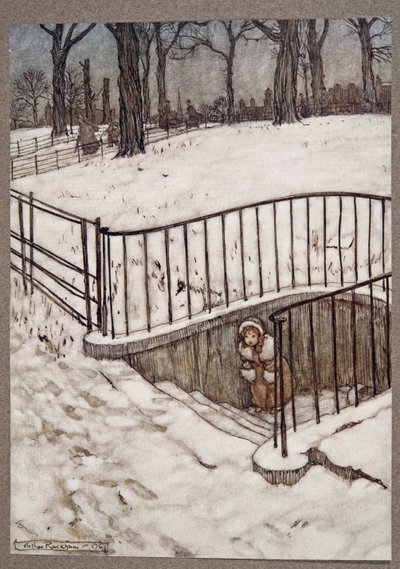 She Ran to St. Govers Well and Hid, from Peter Pan in Kensington Gardens by J. M. Barrie, pub. 1906 by Arthur Rackham