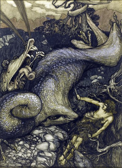 Sigurd the Dragon Slayer by Arthur Rackham
