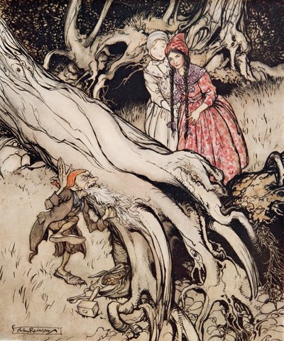 Snow-White and Rose-Red, from Little Brother & Little Sister and Other Tales by the Brothers Grimm, pub.1917 by Arthur Rackham
