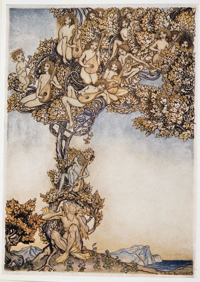 Sometimes a thousand twangling instruments will hum about mine ears, illustration from William Shakespeare
