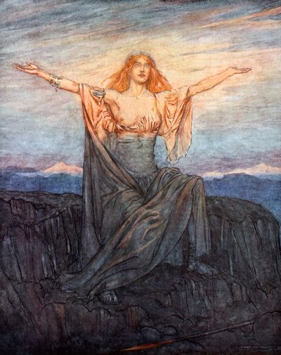 Sun, I hail thee! Hail, O light! Hail, O glorious day!, 1924 by Arthur Rackham
