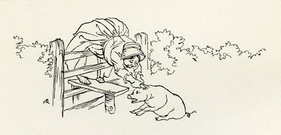 The Old Woman and her Pig by Arthur Rackham
