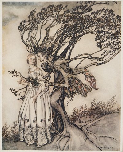 The Old Woman in the Wood by Arthur Rackham