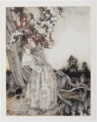 The fair maid who, the first of May, goes to the fields at break of day by Arthur Rackham