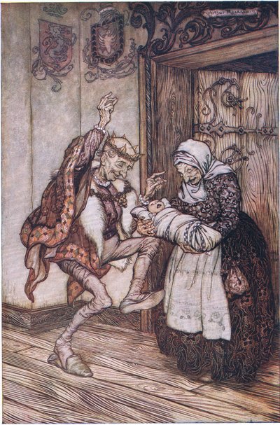 The King Could Not Contain Himself for Joy by Arthur Rackham