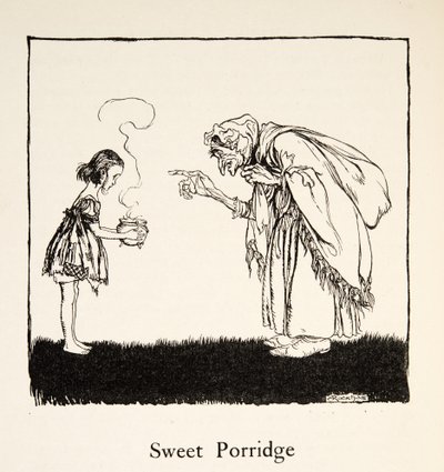 The little one went and brought the box, from Little Brother & Little Sister and Other Tales by the Brothers Grimm by Arthur Rackham