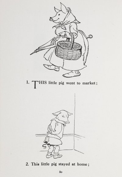 This Little Pig Went to Market - Nursery Rhyme. by Arthur Rackham