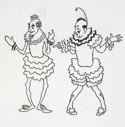 Two clowns by Arthur Rackham