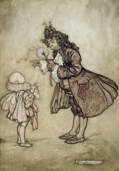 When Her Majesty Wants to Know the Time, from Peter Pan in Kensington Gardens by J.M. Barrie, pub. by Hodder and Stoughton, 1906 by Arthur Rackham