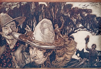 When Tom had said goodbye to his Father they went away with him by Arthur Rackham