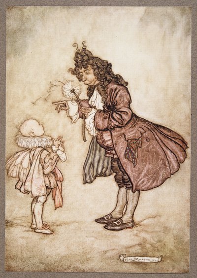 When her Majesty wants to know the time, from Peter Pan in Kensington Gardens by J.M. Barrie, pub. 1906 by Arthur Rackham