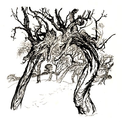 Whispering Trees, From A Dish of Apples, 1917 by Arthur Rackham