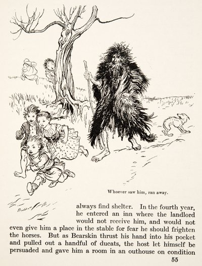 Whoever Saw Him Ran Away, from Little Brother & Little Sister and Other Tales by the Brothers Grimm, pub.1917 by Arthur Rackham