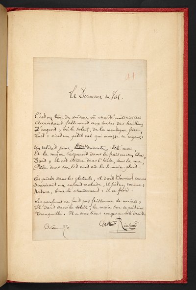 The Sleeper in the Valley by Arthur Rimbaud