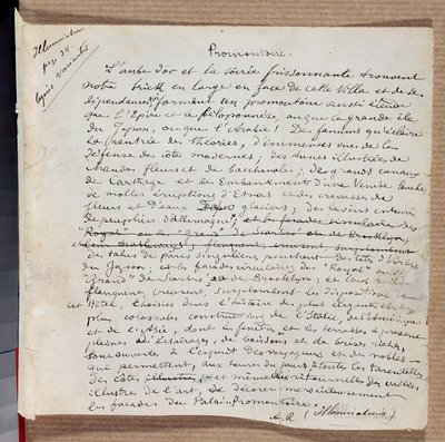 Manuscript of the poem Promontory by Arthur Rimbaud by Arthur Rimbaud
