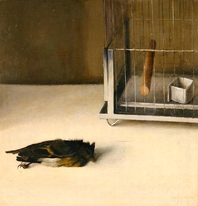 Berlin (Dead Bird before a Cage) 1933 by Arthur Segal