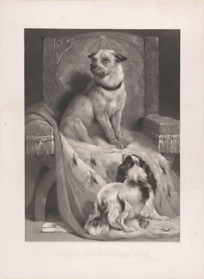 Dog on an Ermine Mantle on a Throne by Arthur Turrell