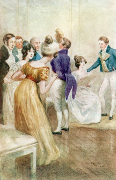 Illustration for Northanger Abbey by Jane Austen by Arthur Wallis Mills