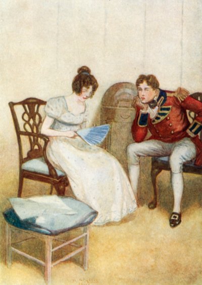 Illustration for Pride and Prejudice by Jane Austen by Arthur Wallis Mills