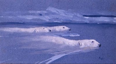 Polar Bears Swimming by Arthur Wardle