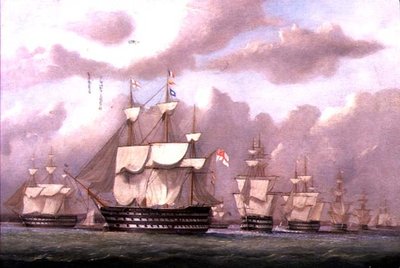 The Vice Admiral of the White Arriving at Spithead by Arthur Wellington Fowles