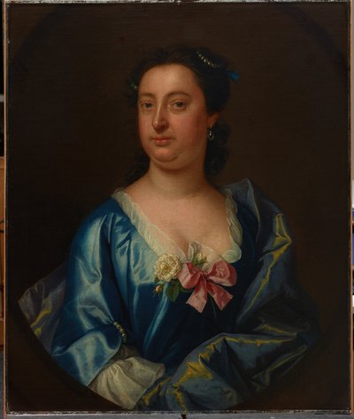 Portrait of a Lady, Possibly Edward Hyde, Lord Cornbury in a Dress by Artist UnknownUnidentified painter label QS