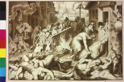 1679 Dying in Vienna of January - November 122,849 People at the Great Plague by Artist Unknown