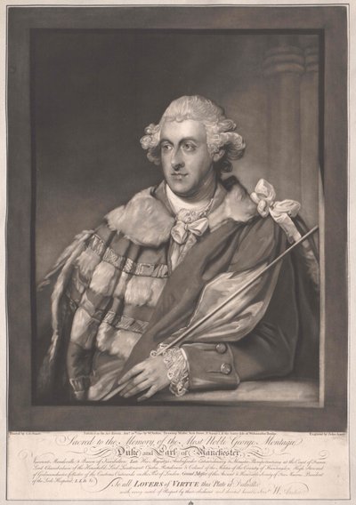 4th Duke and Earl of Manchester Montagu by Artist Unknown