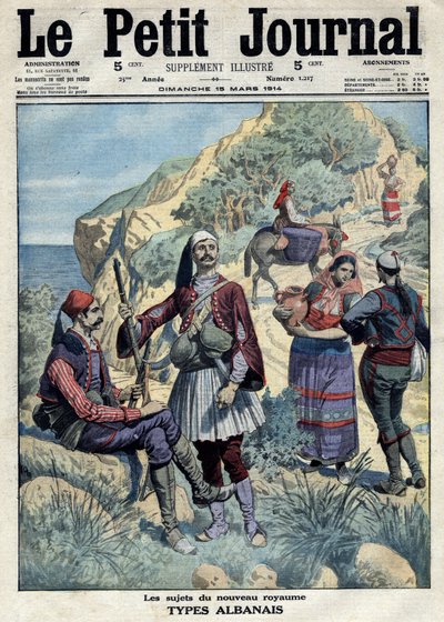 Albanian Types: Creation of the Kingdom of Albania 1914 by Artist Unknown