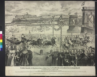 Arrival of the Imperial couple to the court storage in Budapest on 29th January 1866 by Artist Unknown