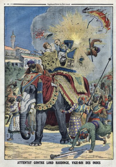 Attack on Lord Charles Hardinge, Vice King of India in Delhi by Artist Unknown