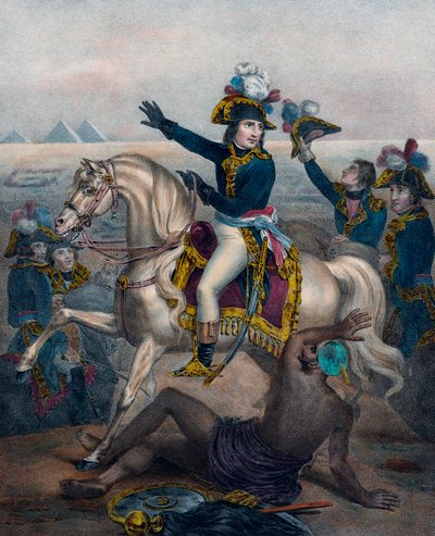 Bonaparte haranguing his troops in Egypt on 12 July 1798 by Artist Unknown
