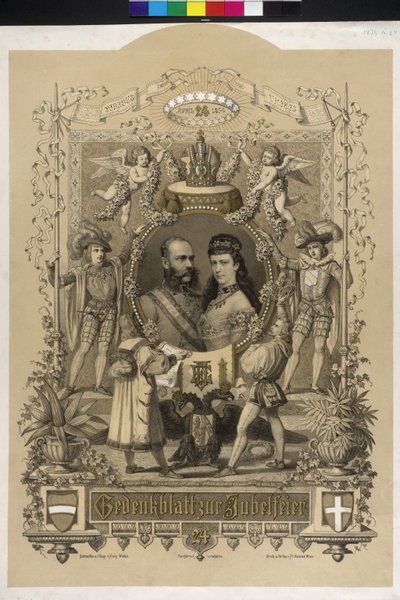 Commemorative Paper to the Silver Wedding of the Imperial Couple 1879 by Artist Unknown