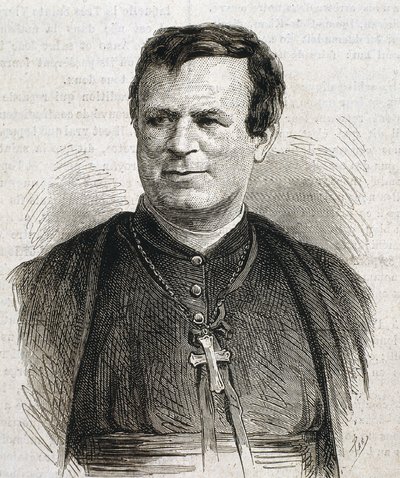 DUBUIS, Claude Marie (1817-1895). English-born prelate of the Roman Catholic Church. He served as Bishop of Galveston from 1862 to 1892. Engraving. SPAIN. CATALONIA. Barcelona. Barcelona University Library by Artist Unknown