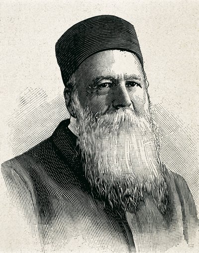 DUNANT, Henri (1845-1923). Founder of the Red Cross (1863). Nobel Peace Prize in 1901. Portrait. Engraving by Artist Unknown