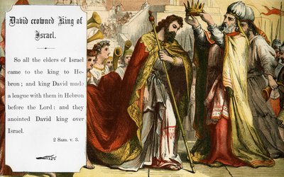 David Crowned King of Israel, Bible Scene by Artist Unknown