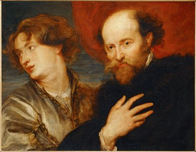 Double-portrait idealized of van Dyck and Rubens by Artist Unknown
