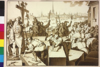 Emperor Leopold I Banishing the Jews and Building Houses of God in Leopoldstadt by Artist Unknown