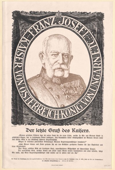Emperor Franz Joseph I of Austria by Artist Unknown