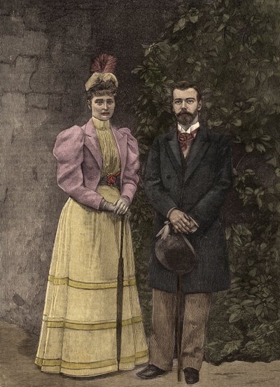 Empress Alexandra Fyodorovna and Tsar Nicholas II of Russia (1872-1918) by Artist Unknown