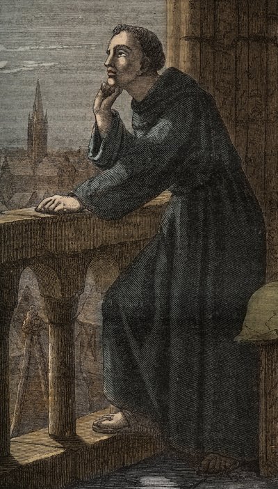 English Philosopher Roger Bacon in Oxford by Artist Unknown