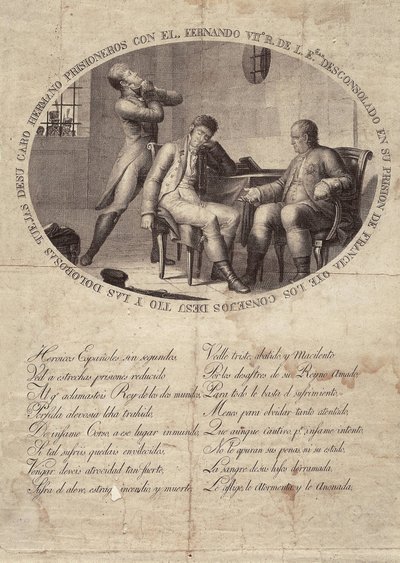 FERDINAND VII of Spain (1784-1833). King of Spain (1808-1833). Captivity of Fernando VII in France by Artist Unknown