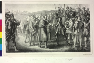 Franz of Dietrichstein Consigns King Matthew I a Letter of Emperor Rudolf II by Artist Unknown