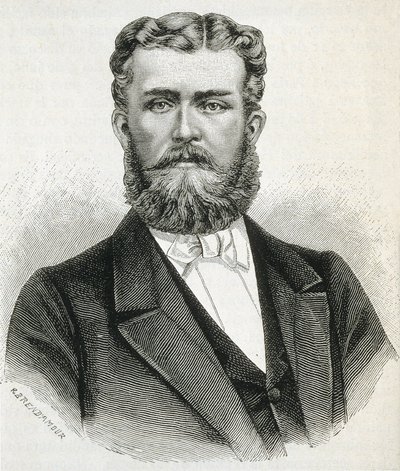 Leopold Hohenzollern-Sigmaringen (1835-1905). Brother of King Carol I of Romania and Father of the Future King Ferdinand of Romania. Engraving by Artist Unknown