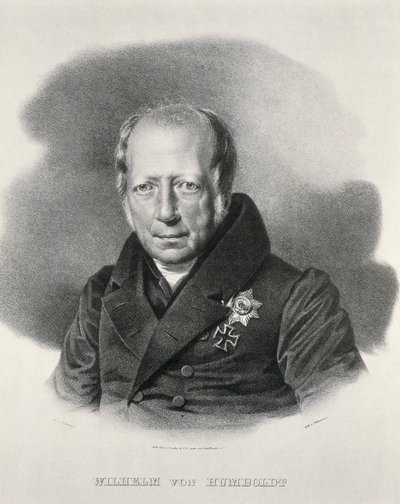 Wilhelm von Humboldt (1767-1835). German Statesman and Philosopher. Lithography by Artist Unknown