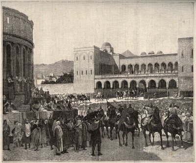 History of Sicily: Roger I of Sicily called Roger Bosso and The Great Count entering Palermo in 1071 by Artist Unknown